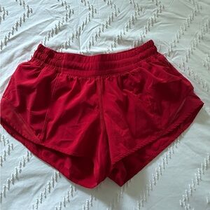 Red Lululemon shorts size 2 length 2.5